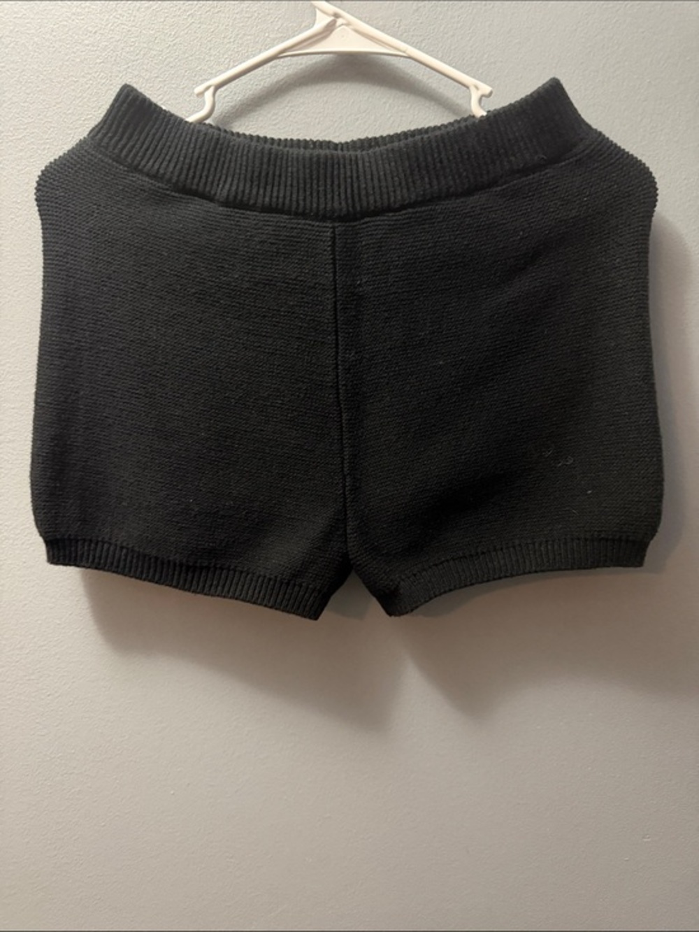 Black Knit Shorts, Fully Lined